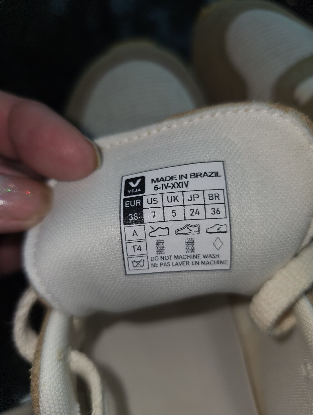 Veja SDU Women's Sneakers in NATURAL PLATINE Sz 7 - Picture 6 of 13